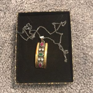 Turkish hand made silver  necklace